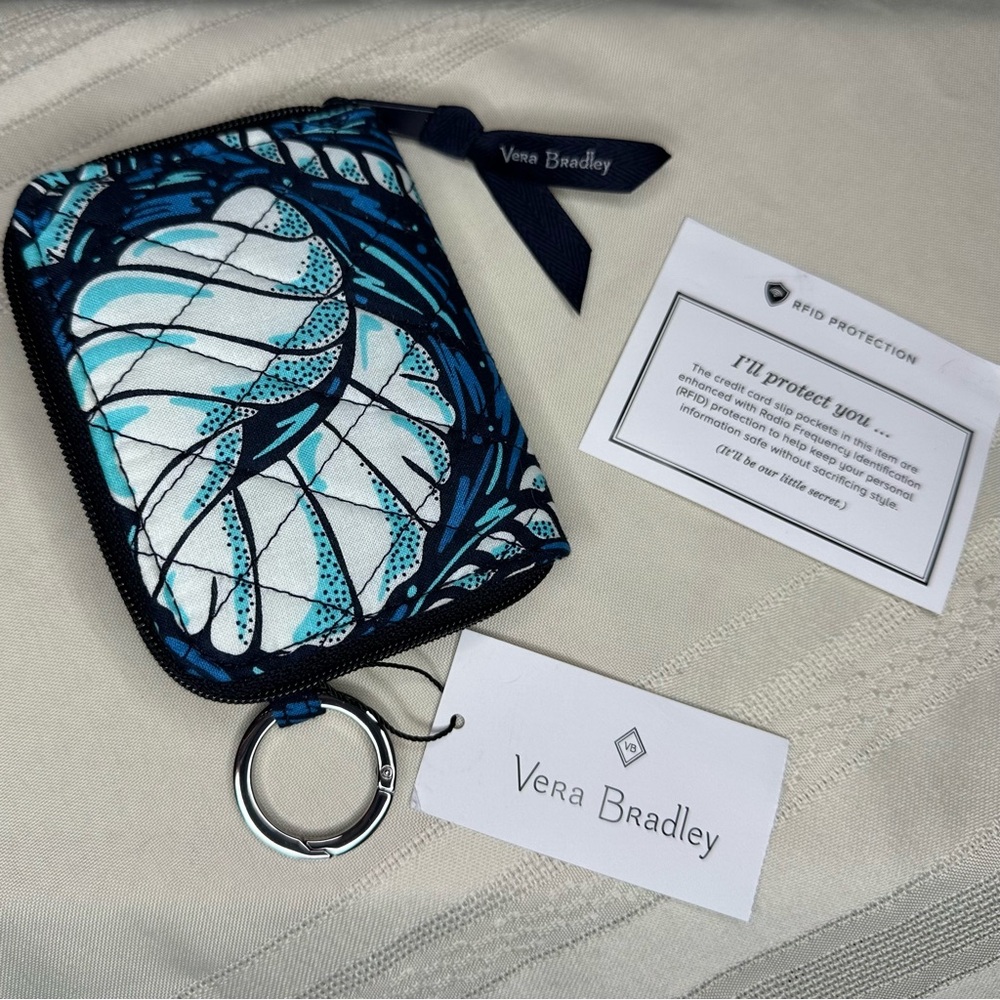 Blue and White Patterned Wallet